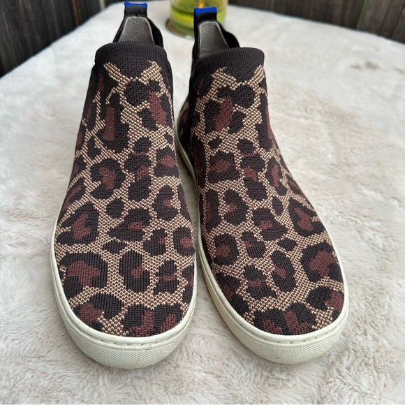 Rothy’s Wildcat Cheetah Print Chelsea Sneaker Size 8.5 - Picture 4 of 12